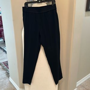 DKNY DONNA KARAN NY STRAIGHT LEG ELASTIC HIGH WAIST BLACK PANT 4-POCKETS SIZE M